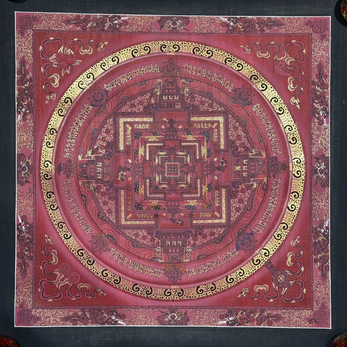 Beautiful Hand-Painted kalachakra Mandala Thangka