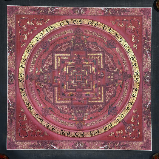 Beautiful Hand-Painted kalachakra Mandala Thangka