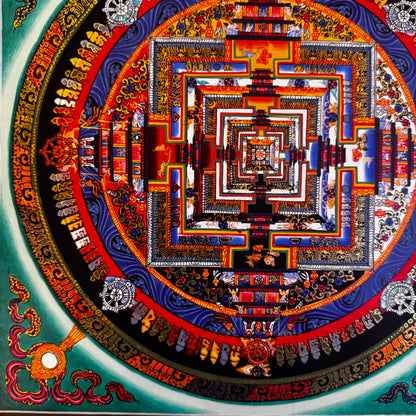 Beautiful Small Size Mandala / Kalachakra Mandala ( WHEEL OF TIME )