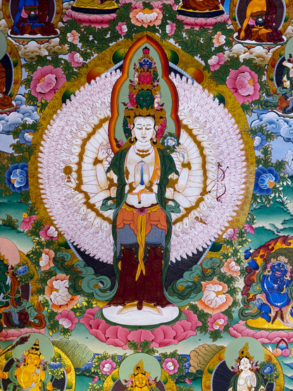 Original Hand-painted a Tibetan Thangka Art Lokeshwor