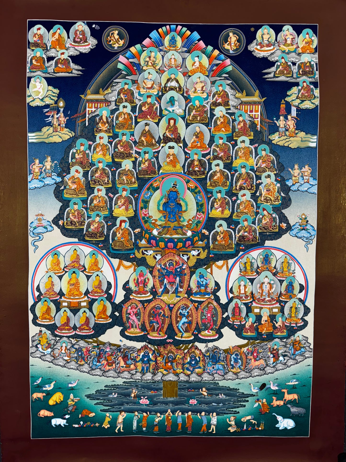 Special Thangka/ Kagyu Refuge Tree/ Vajra Dhara Tree