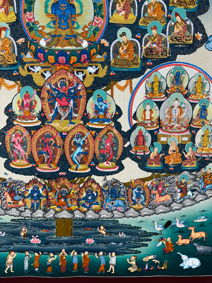 Special Thangka/ Kagyu Refuge Tree/ Vajra Dhara Tree