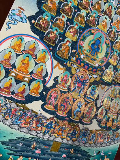 Special Thangka/ Kagyu Refuge Tree/ Vajra Dhara Tree