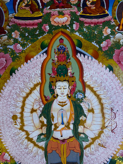 Original Hand-painted a Tibetan Thangka Art Lokeshwor