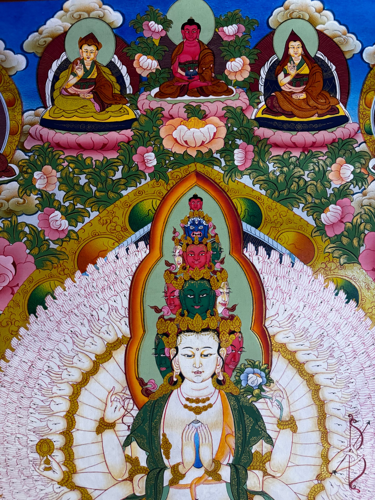 Original Hand-painted a Tibetan Thangka Art Lokeshwor