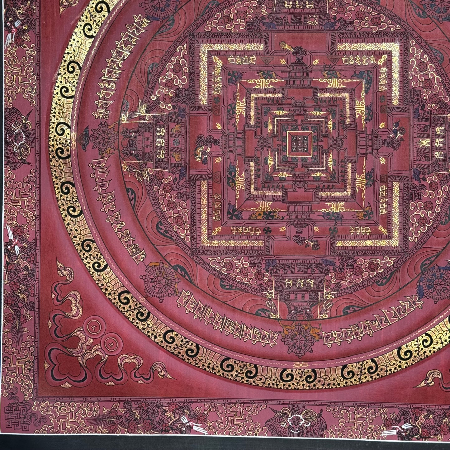 Beautiful Hand-Painted kalachakra Mandala Thangka