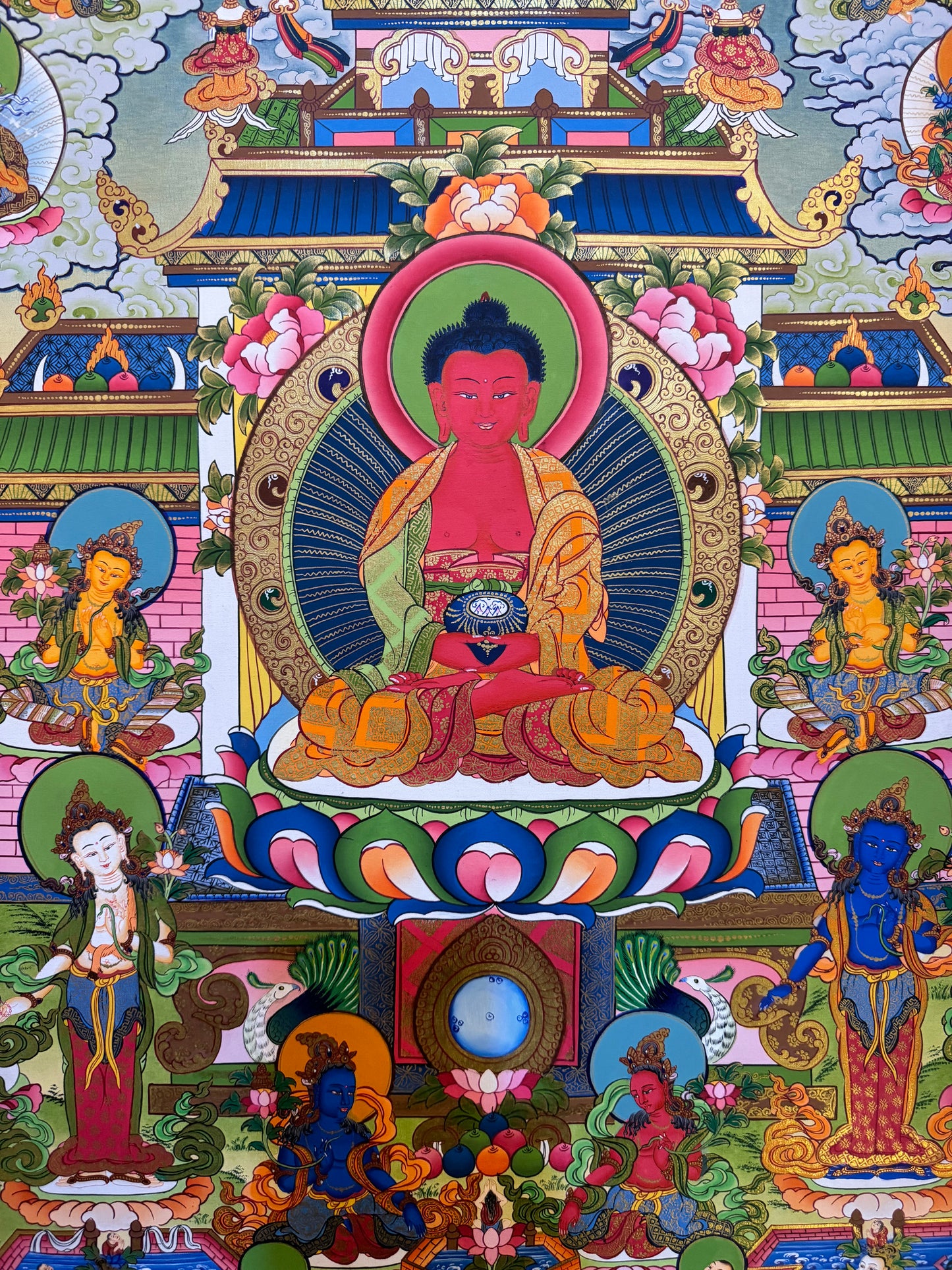 Amitabh Buddha Pure Land Thangka