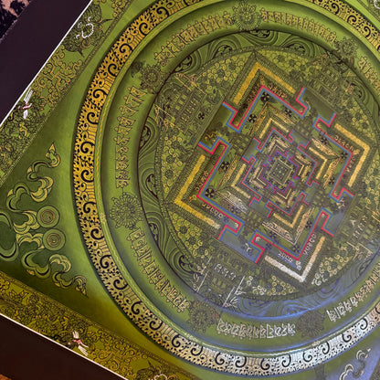 Beautiful Kalachakra Mandala Thangka Painting