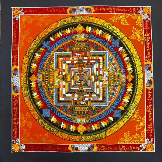 Beautiful Orange Mandala/ Kalachakra Mandala