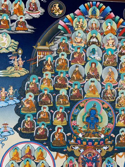 Special Thangka/ Kagyu Refuge Tree/ Vajra Dhara Tree