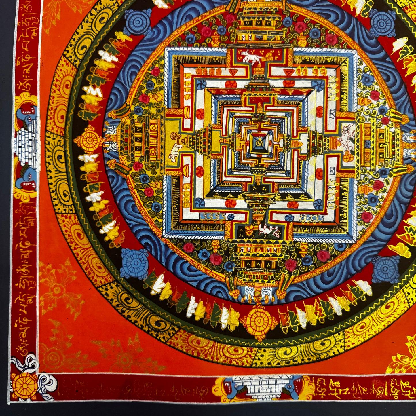 Beautiful Orange Mandala/ Kalachakra Mandala