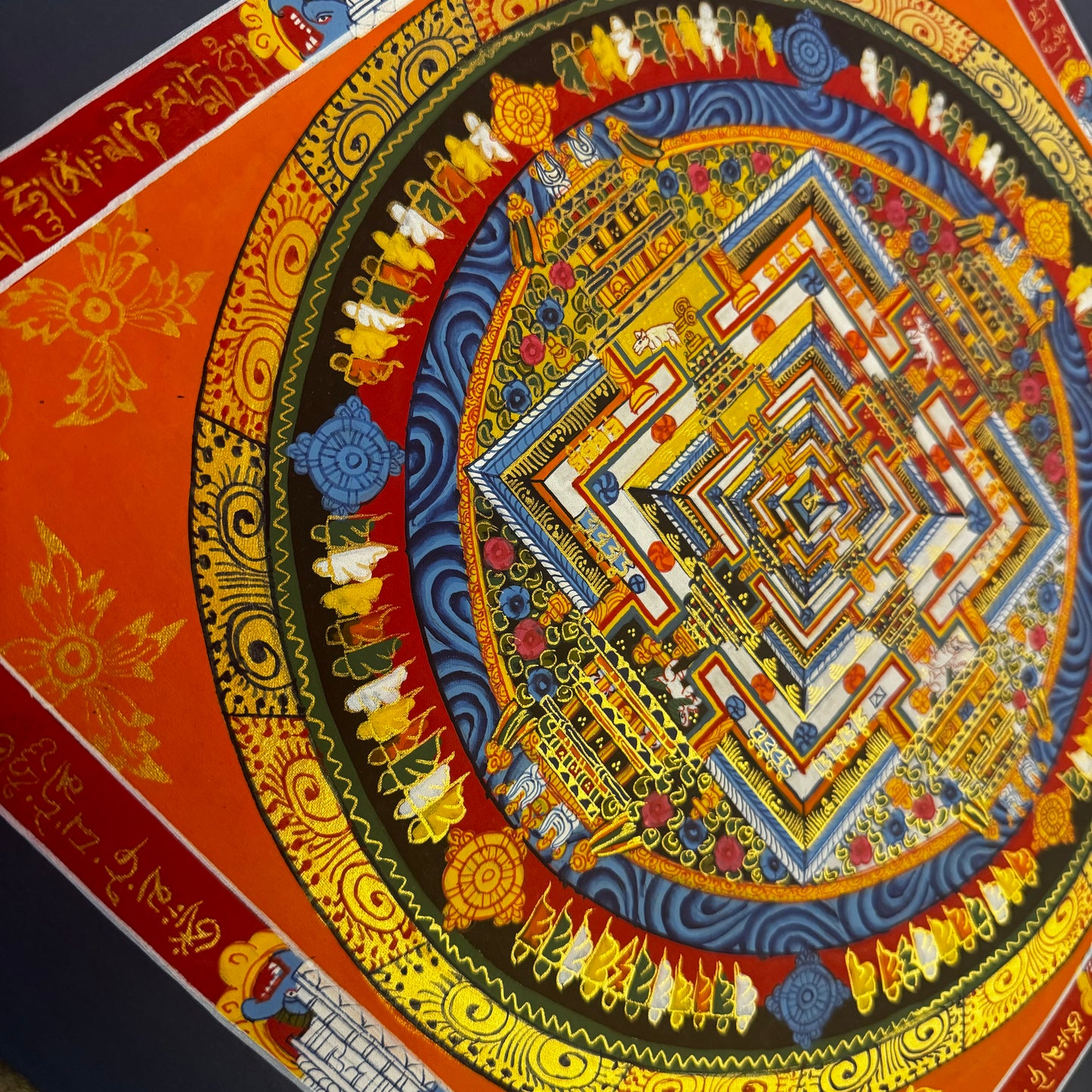 Beautiful Orange Mandala/ Kalachakra Mandala