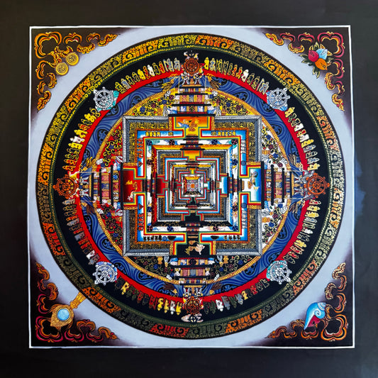 Beautiful Small Size Mandala/ Kalachakra Mandala ( WHEEL OF TIME )