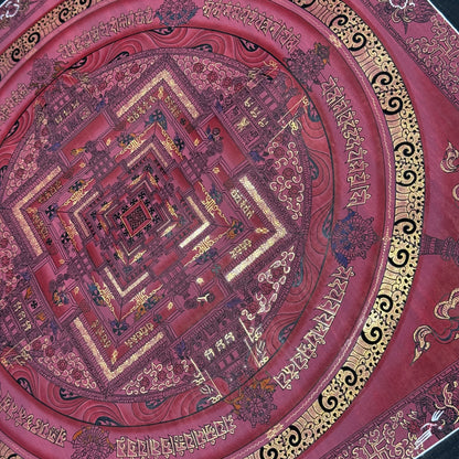 Beautiful Hand-Painted kalachakra Mandala Thangka