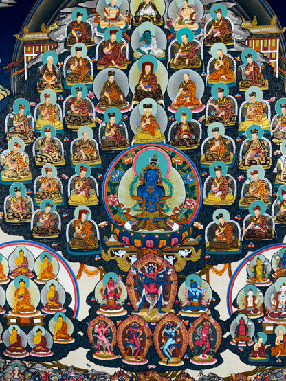 Special Thangka/ Kagyu Refuge Tree/ Vajra Dhara Tree