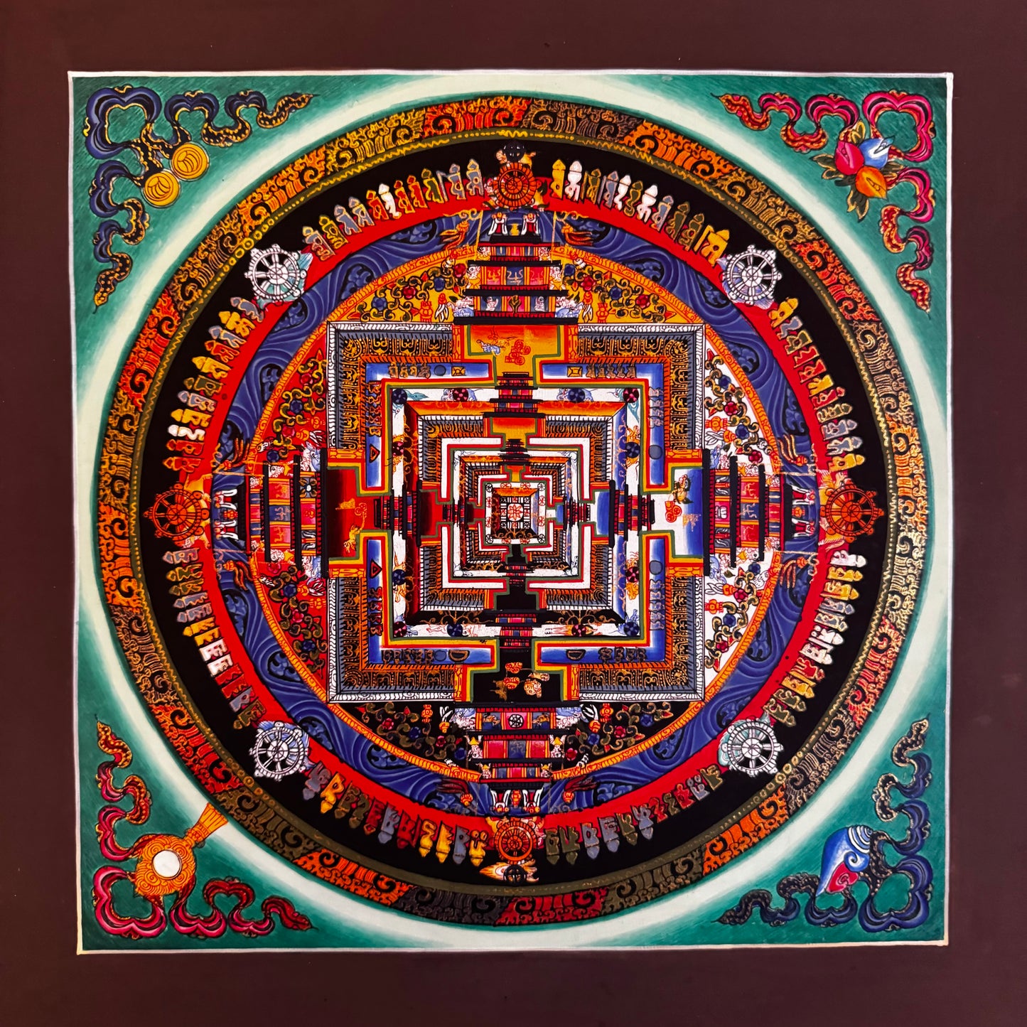 Beautiful Small Size Mandala / Kalachakra Mandala ( WHEEL OF TIME )