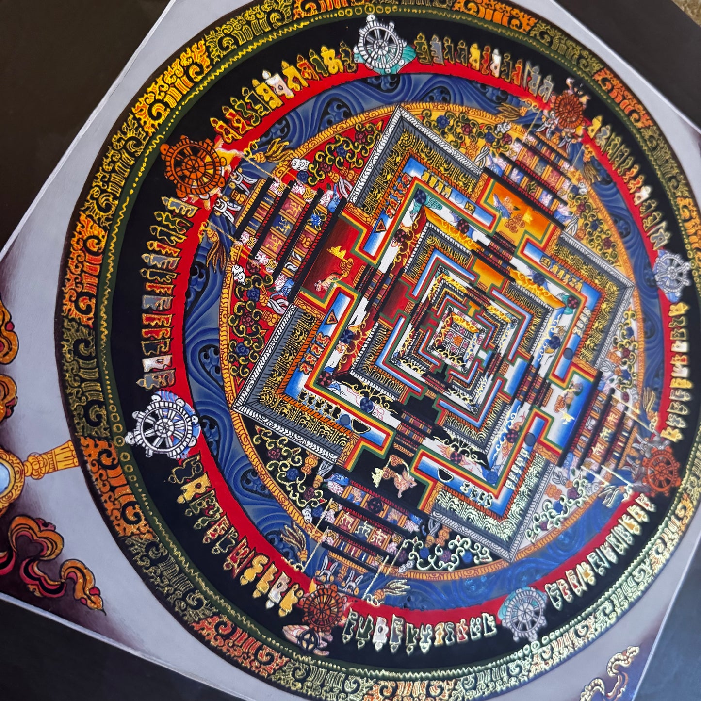 Beautiful Small Size Mandala/ Kalachakra Mandala ( WHEEL OF TIME )