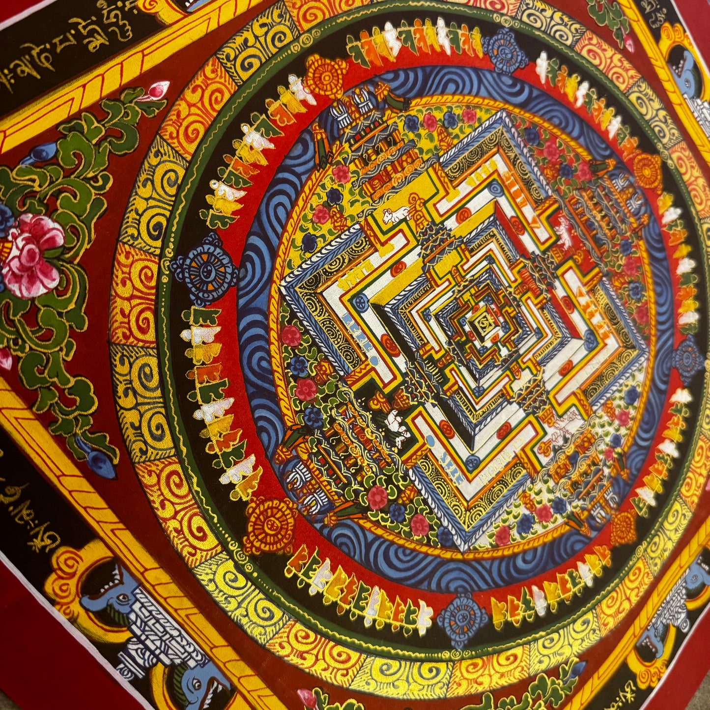 Beautiful Red Mandala/ Kalachakra Mandala