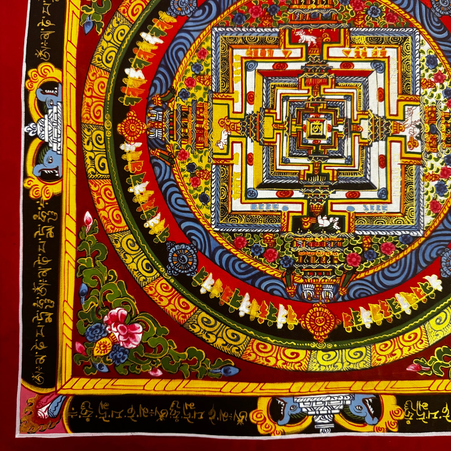 Beautiful Red Mandala/ Kalachakra Mandala